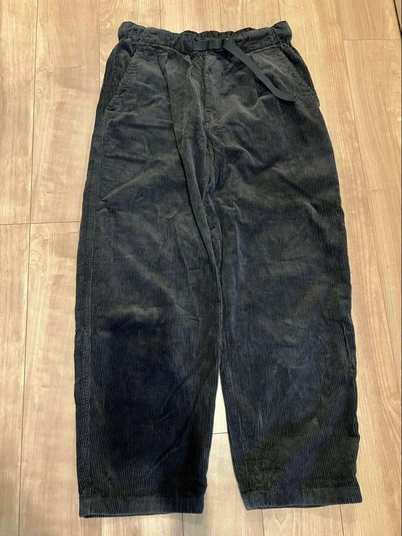 新品　UNIQLO U コーデュロイタックワイドパンツ サイズ L ダークグレー