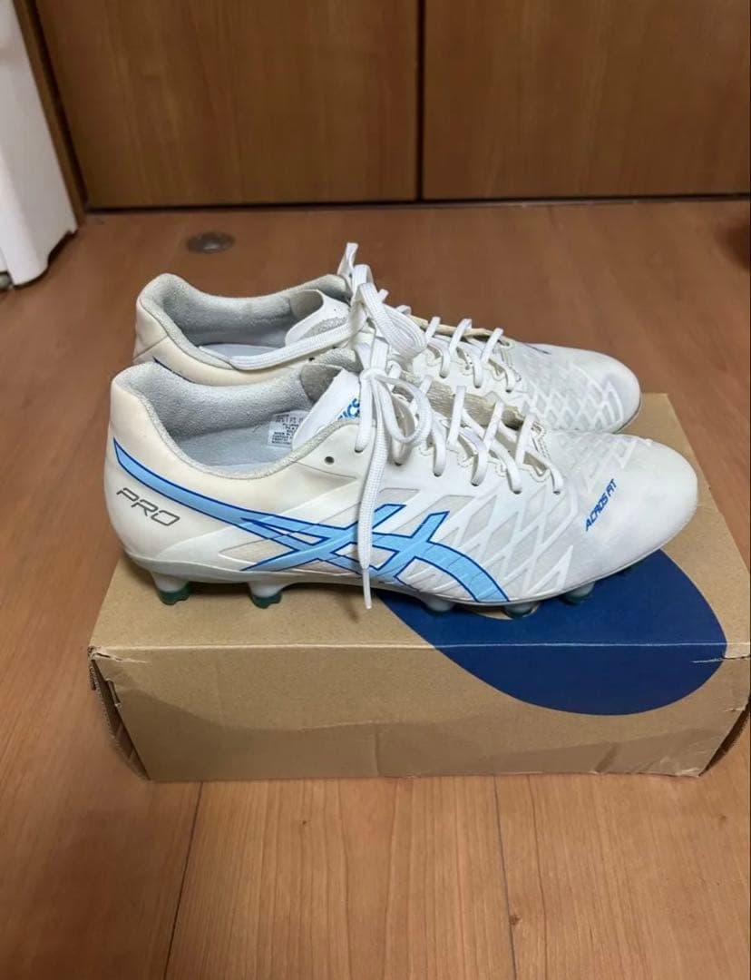 ヒ*タ様 asics PRO サッカーシューズ 24.5cm ホワイト/ブルー