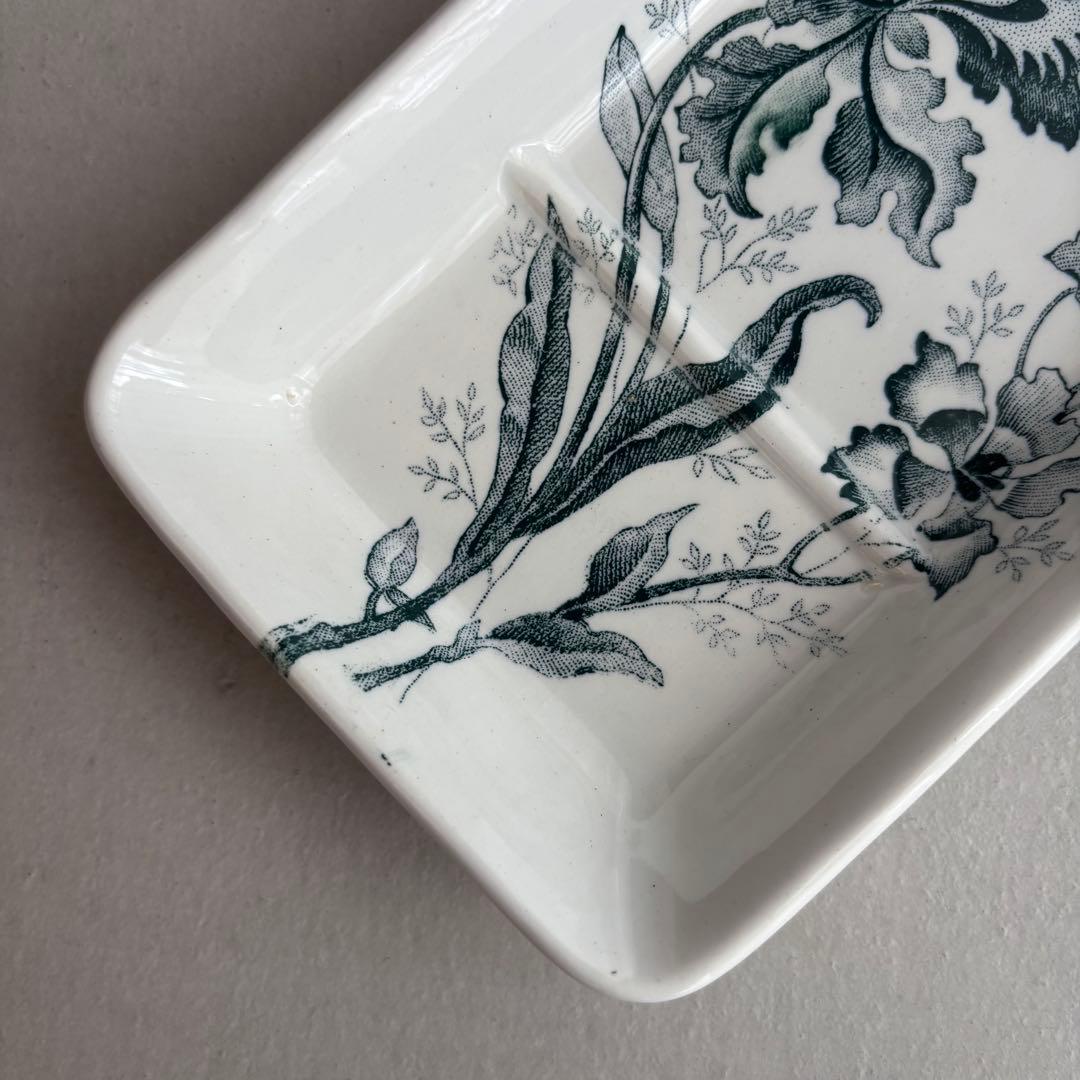 専用❣️希少 フランスアンティーク サンタマン ORCHIDÉES 蝶と蘭 トレイ