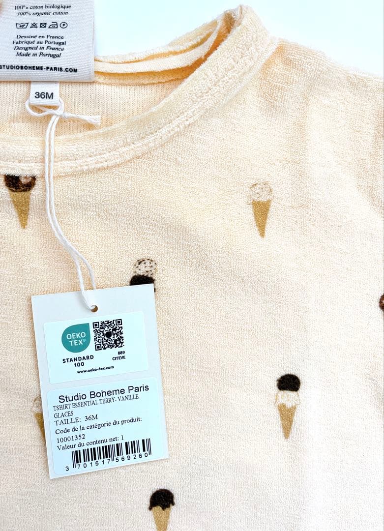 【新品未使用】25ss studio boheme Tシャツ(36m)