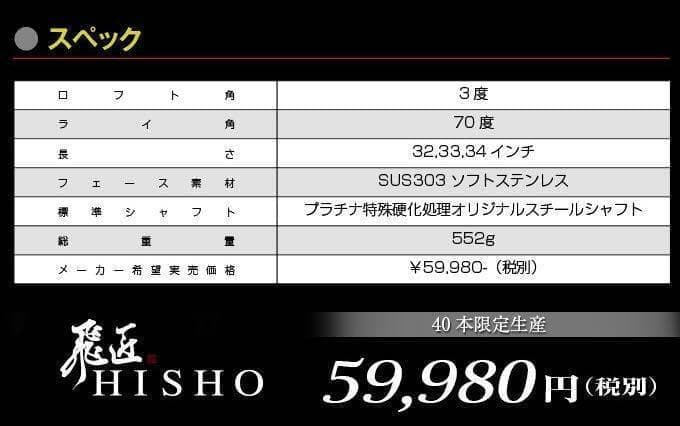 ◆シリアル付40本限定生産◆ 超レア最高級CNC削り出し 飛匠 ピン型 パター