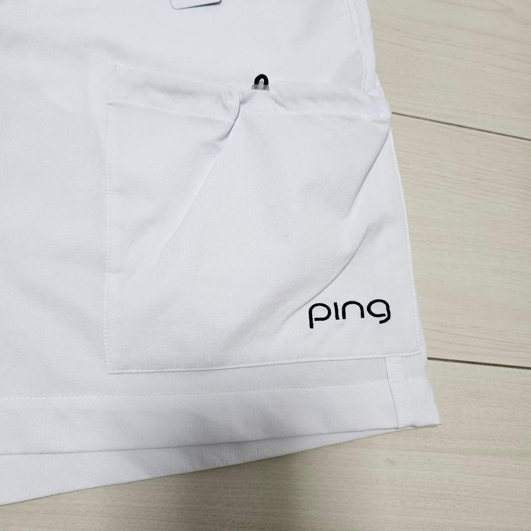 ゆったりLLサイズ❤新品 PING 黒シャツ 白パンツ 上下セット セットアップ