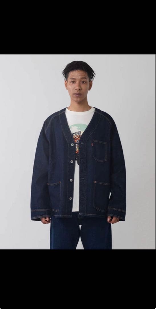 3月16まで値下げ　リーバイスユニオンエンジニアデニムカーディガンLevi's