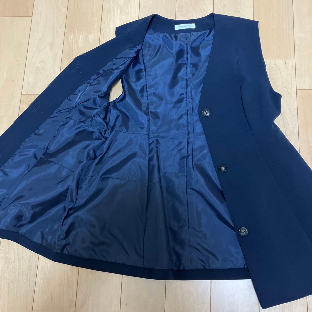 NATURAL BEAUTY BASIC ネイビー ジレセット