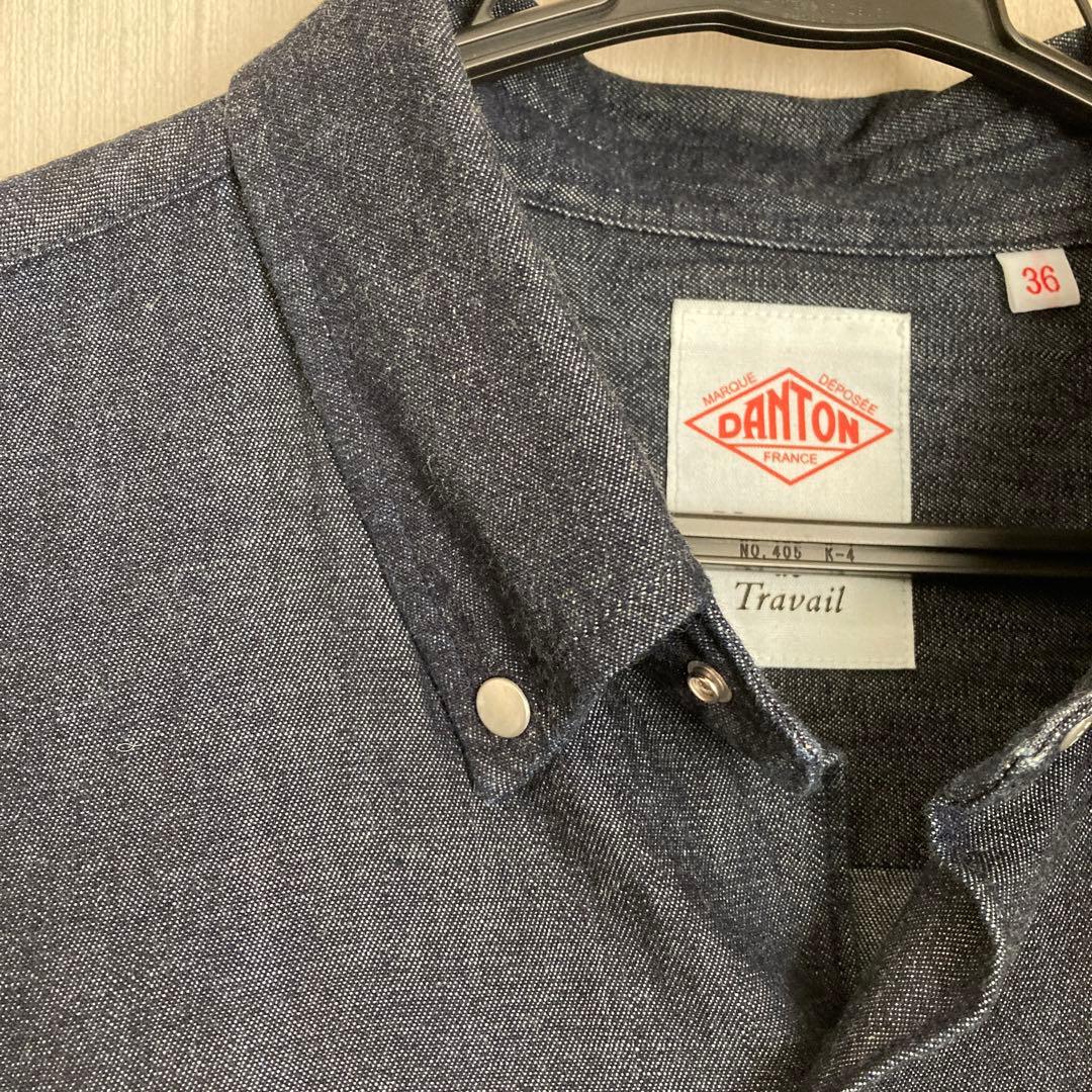 DANTON ダントンデニムダンガリーB.Dシャツドレスデニムシャツワンピース