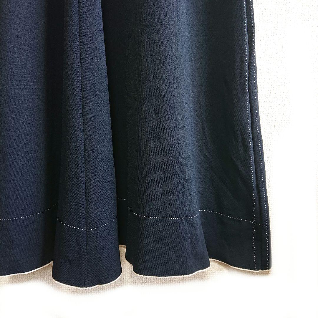 メグム Ballsey ダブルフェイスドットステッチクルーネックワンピース