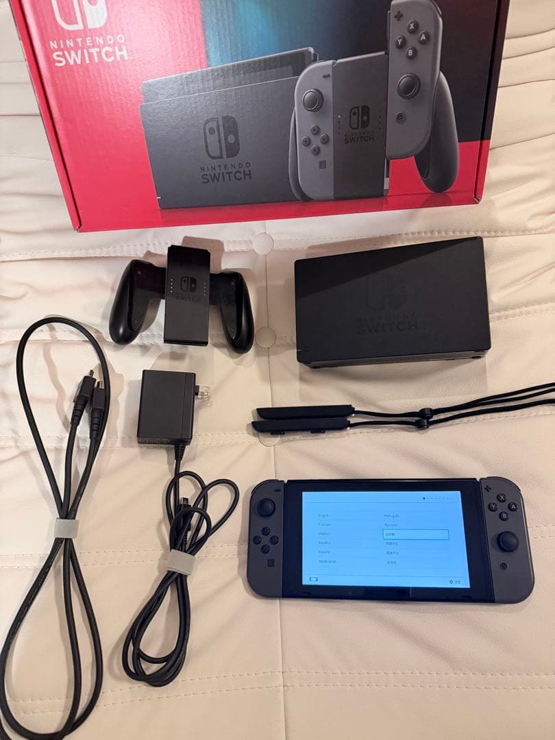 Switch グレー本体セット ＋HORIコン＋128GB SDカード