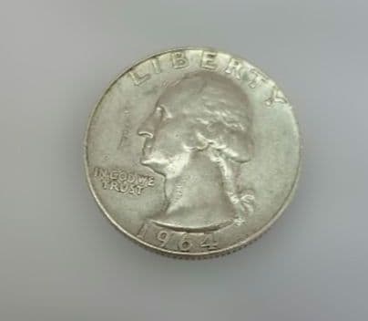 アメリカの銀貨25セントクォーターダラー1964