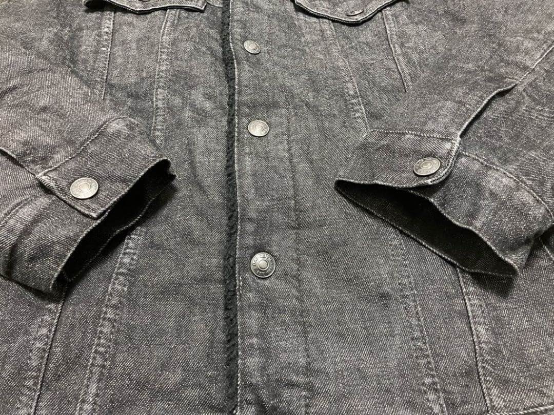 【美品】GAP ストレッチボアデニムジャケット 黒 L