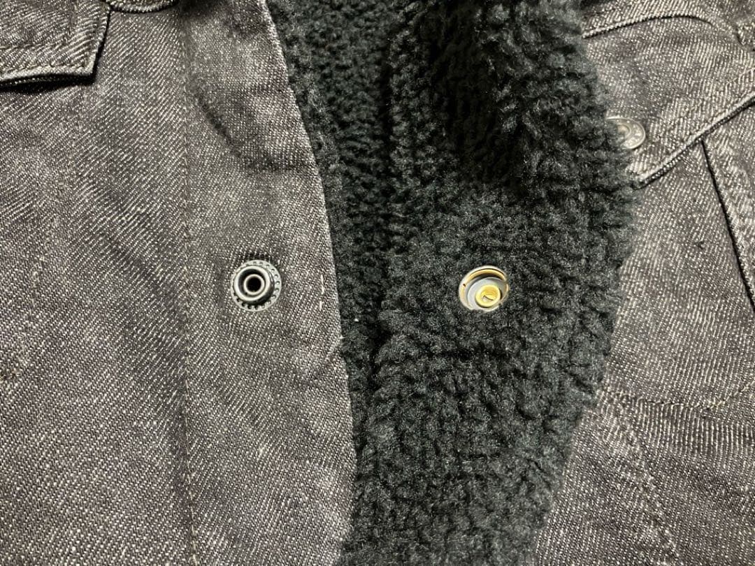 【美品】GAP ストレッチボアデニムジャケット 黒 L