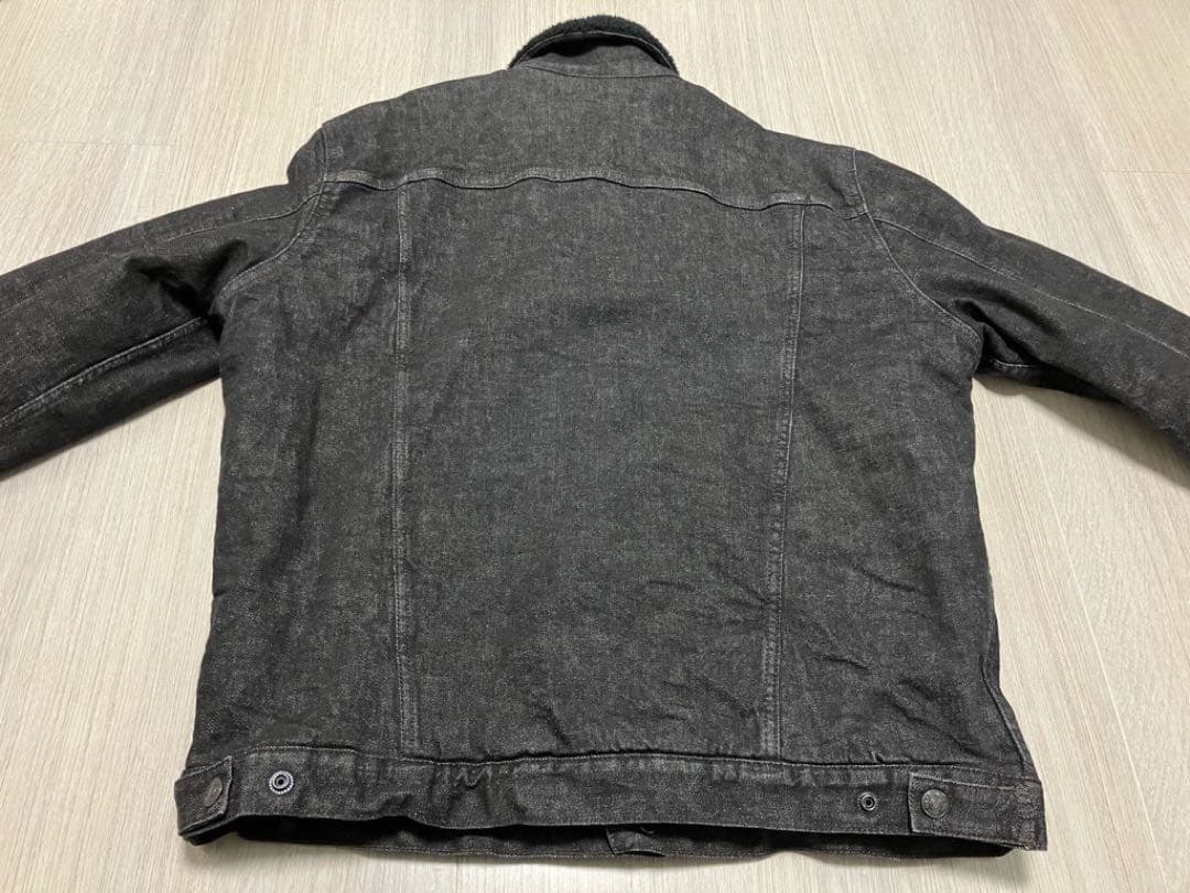 【美品】GAP ストレッチボアデニムジャケット 黒 L