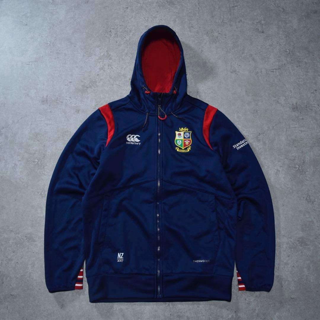 【レア】canterbury ライオンズ 英国 ジップパーカー ジャージ 紺