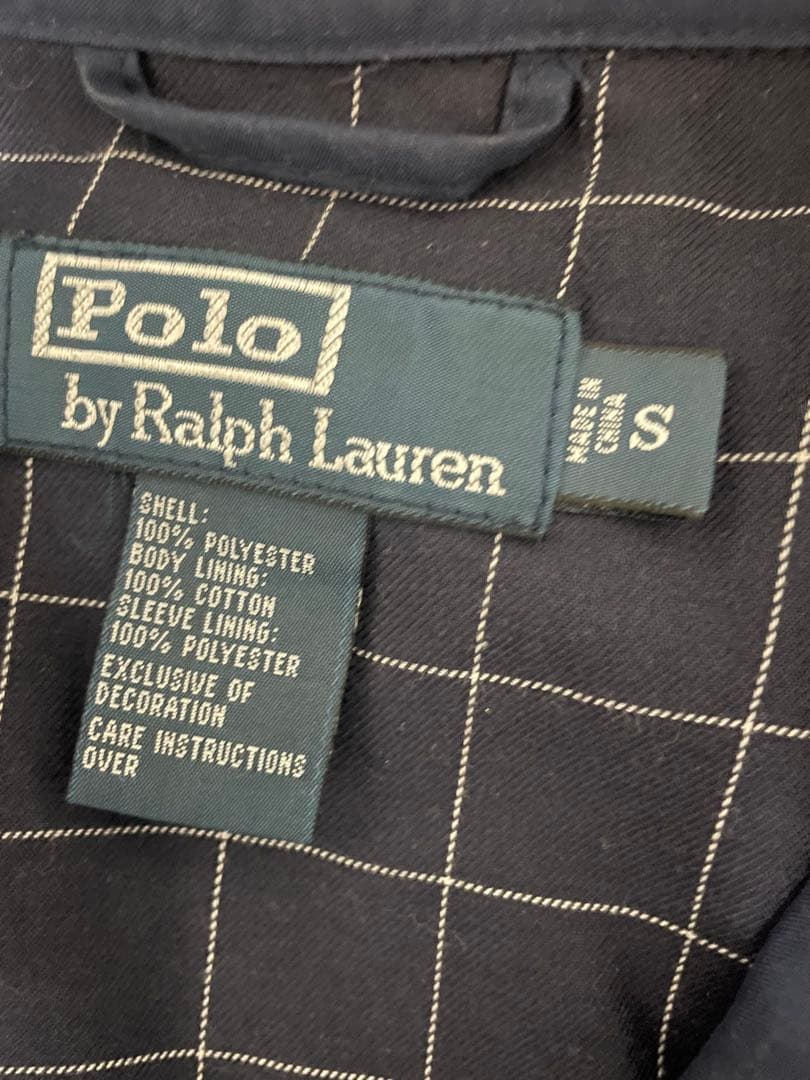 お*ぎ様 90s Polo Ralph Laurenネイビー金スイングトップジャ
