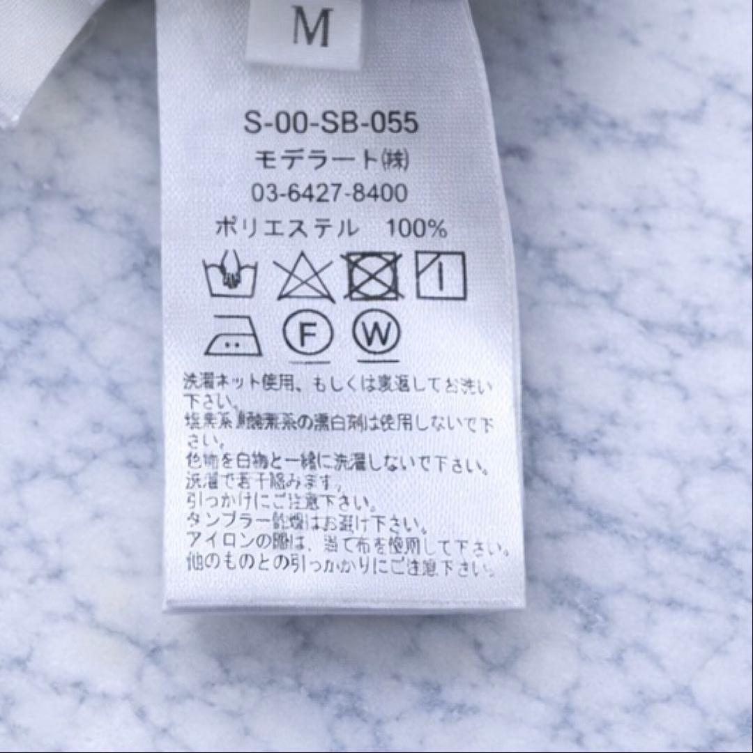 ソージュ　SOEJU　ジョーゼットリボンブラウス　Мサイズ　ブルーグレー