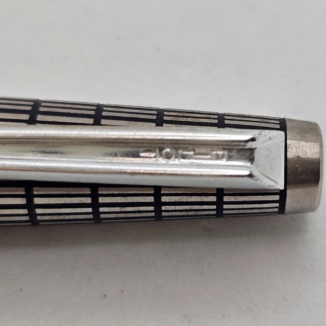 【18K】パイロット エリート 万年筆 格子柄 H577 F細字