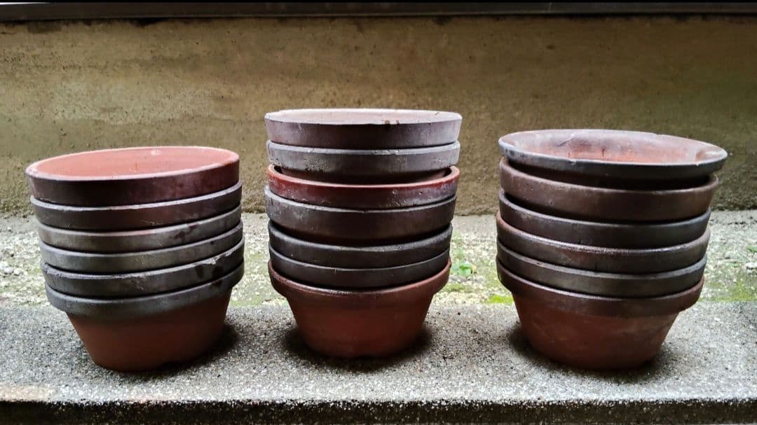 めぐ①長方形 陶器 植木鉢 6点②テラコッタ・素焼き鉢円形プランター19点