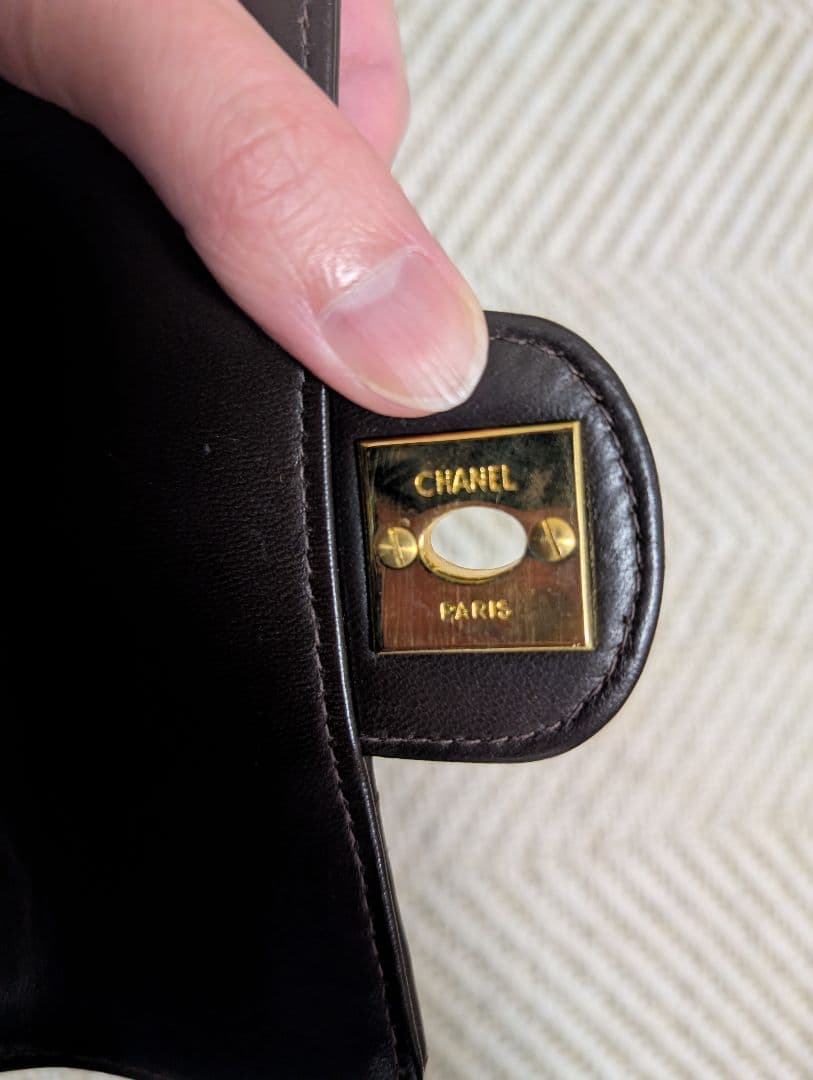 CHANEL ブラウン キルティング バッグ