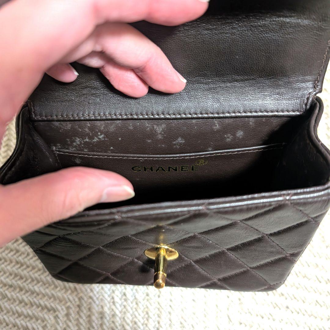 CHANEL ブラウン キルティング バッグ