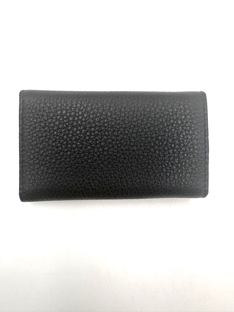 【吉】【未使用美品】プラダ レザー NERO ブラック 黒 6連キーケース　箱付