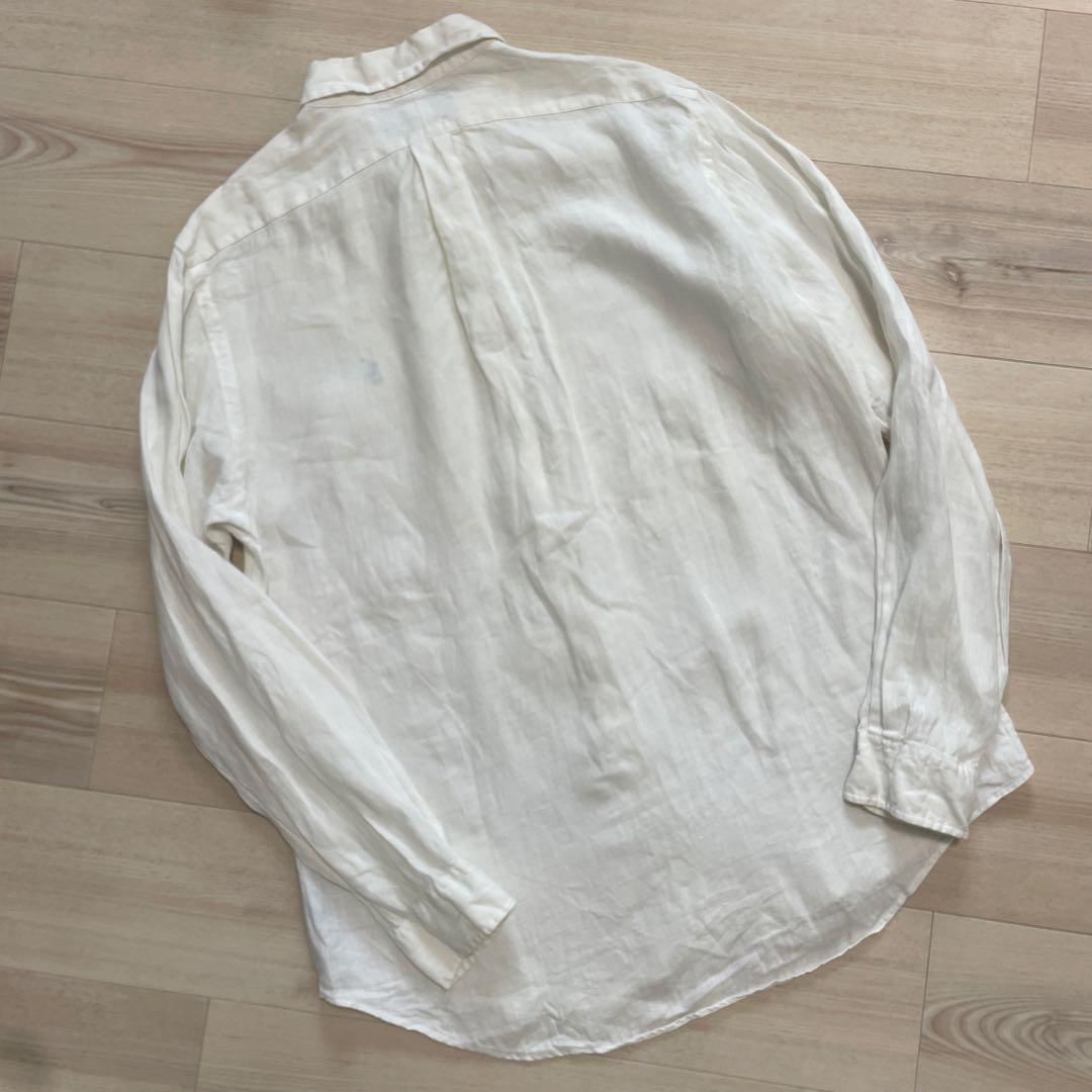 Polo by Ralph Lauren ホワイト リネン100% シャツ
