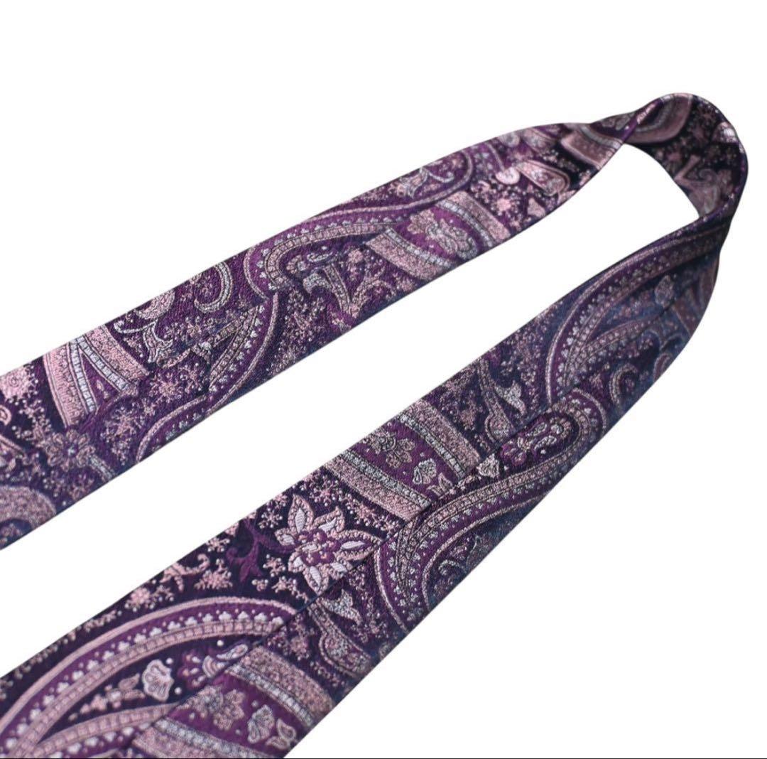【極美品】 ETRO エトロ 豪華絢爛 ネクタイ ペイズリー パープル