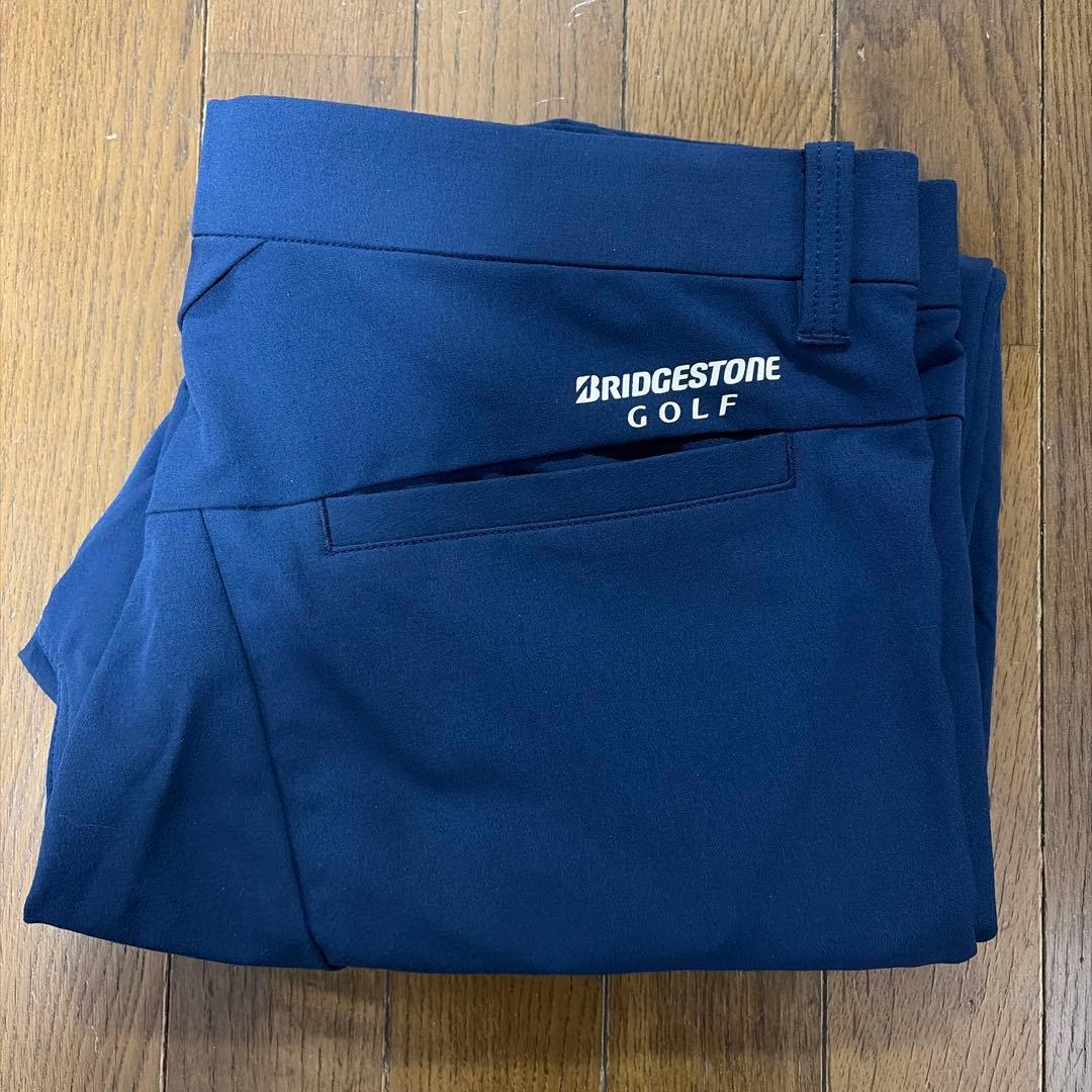 【中古】BRIDGESTONE GOLF ストレッチパンツ ネイビー系96㎝