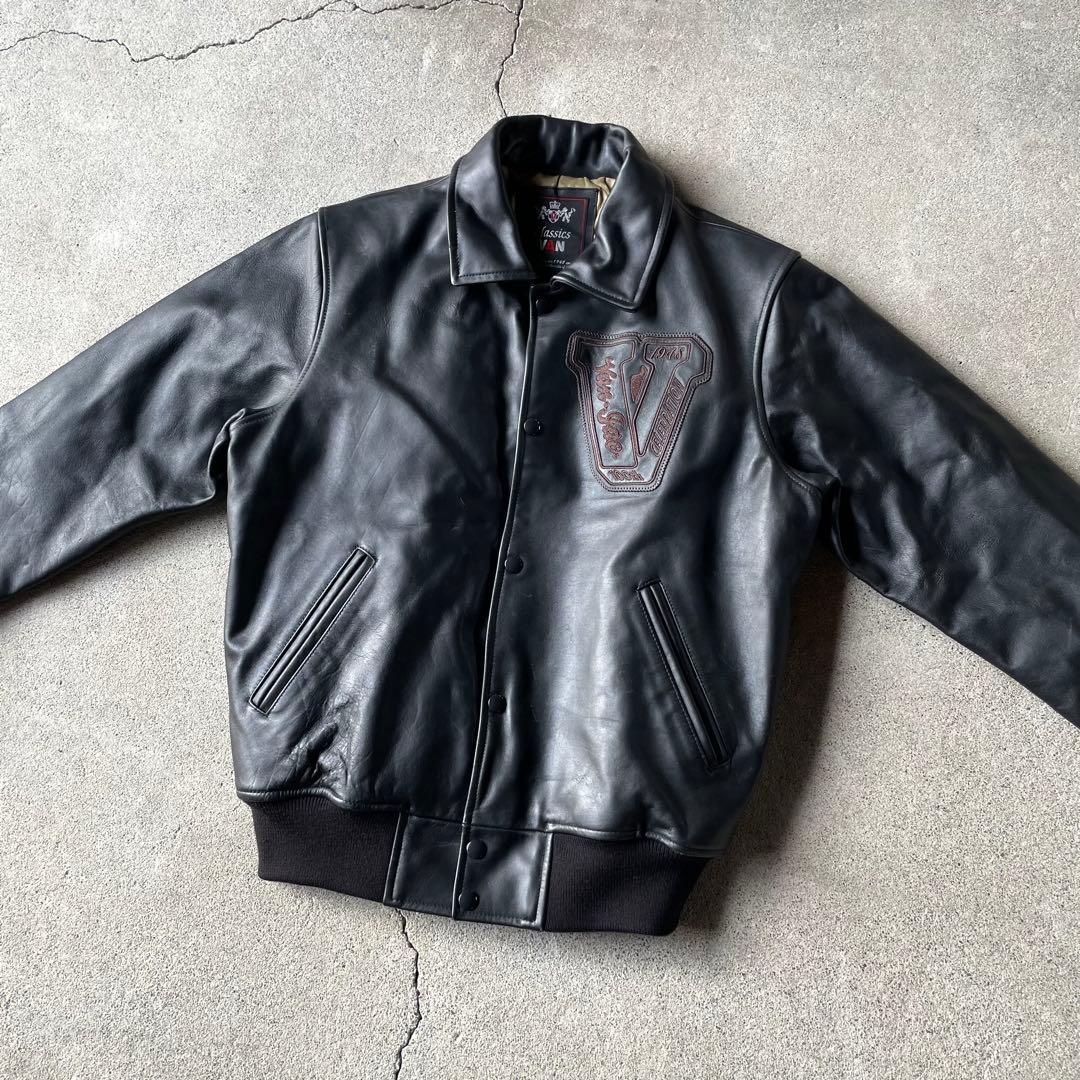 VAN JACKET レザージャケット 馬革 本革 ブラック L