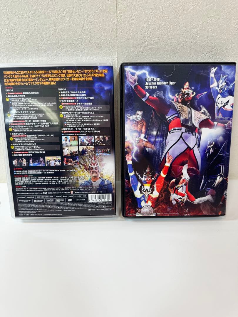 獣神サンダーライガー　引退記念　DVD 　1 2 セット　獣神伝説 Tシャツ付