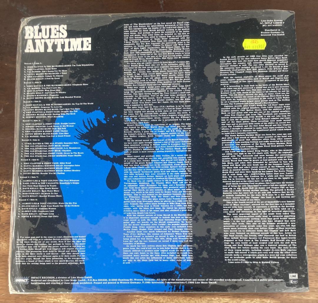 ◾️完全版4LP/ブリティッシュブルース傑作◾️V.A / Blues Anytim