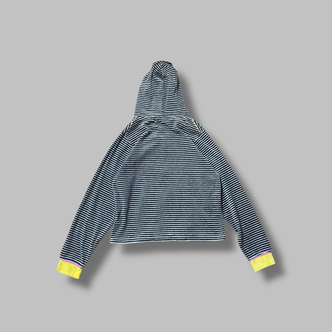 むむ BORDER FLEECE ZIPUP HOODIE 3096T