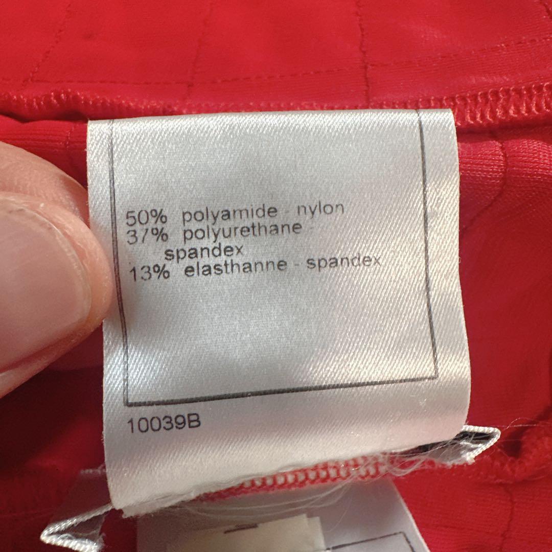 CHANEL シャネル ノースリーブ ベスト チョコバー ココマーク レッド