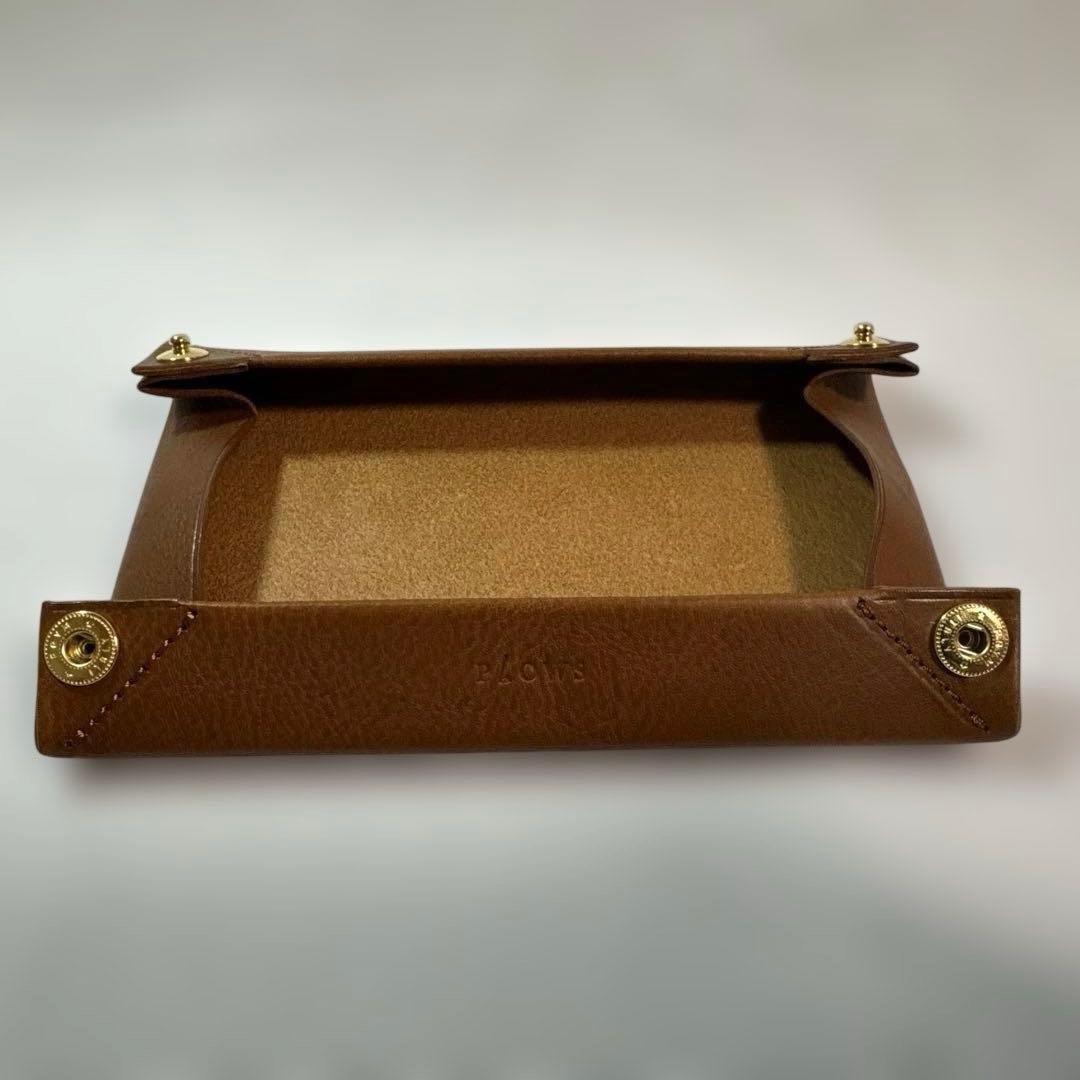 PLOWS dritto Pen roll ペントレイにもなるペンケース　茶色