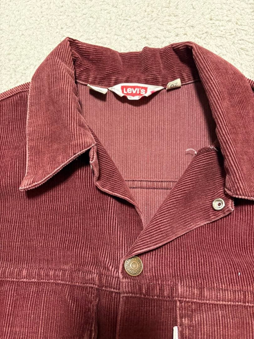 Levi's バーガンディ コーデュロイジャケット