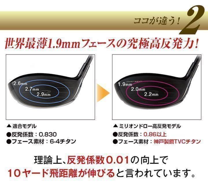 ☆強制ドロー&極軽量高反発で飛ばす! ミリオンドロー 三菱プラチナ飛匠仕様
