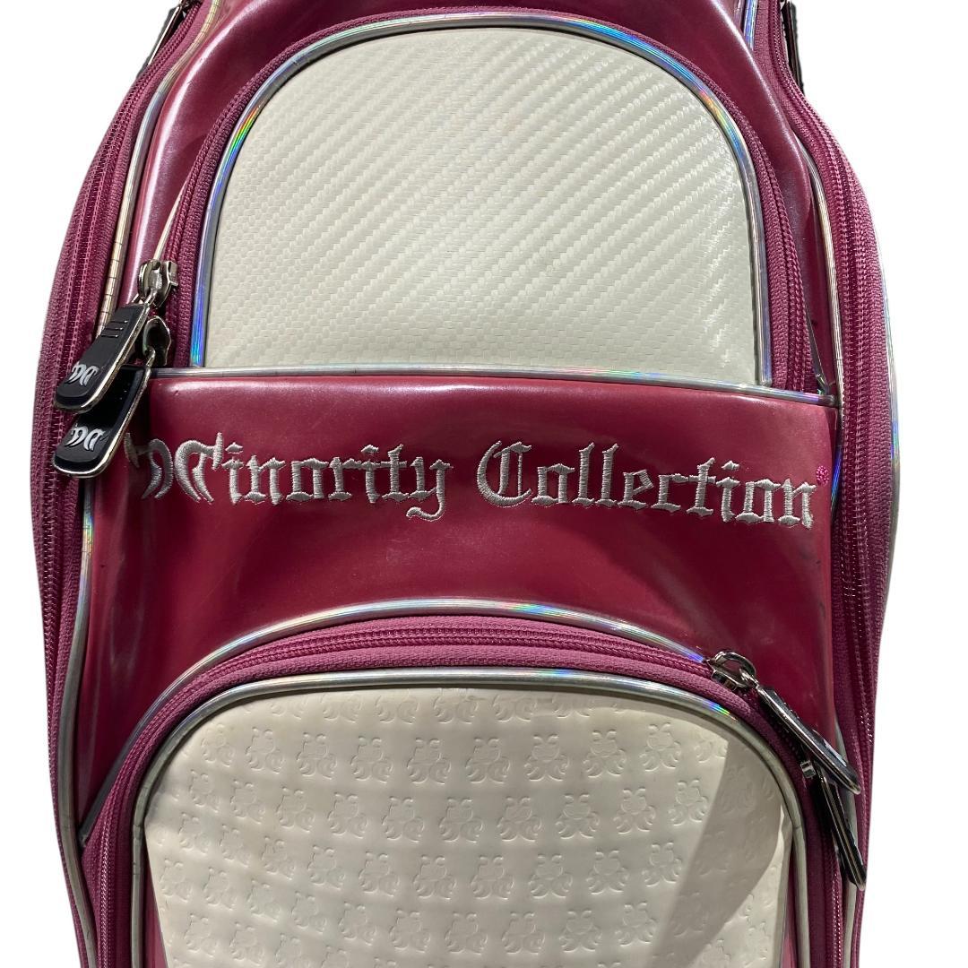 ダンスウィズドラゴン エナメル キャディバッグ ホワイト ピンク 9型 5分割