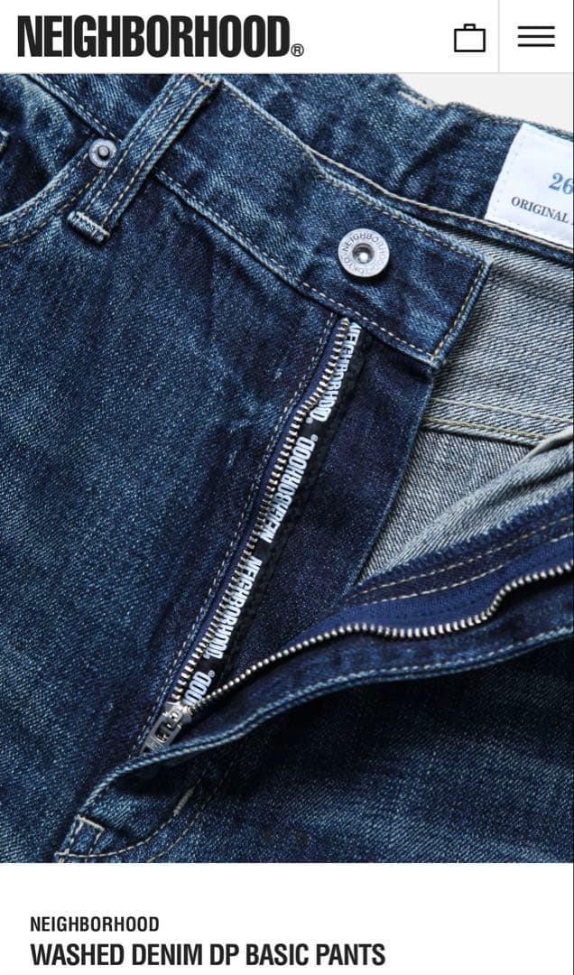 パンツ NEIGHBORHOOD WASHED DENIM DP BASIC PANTS