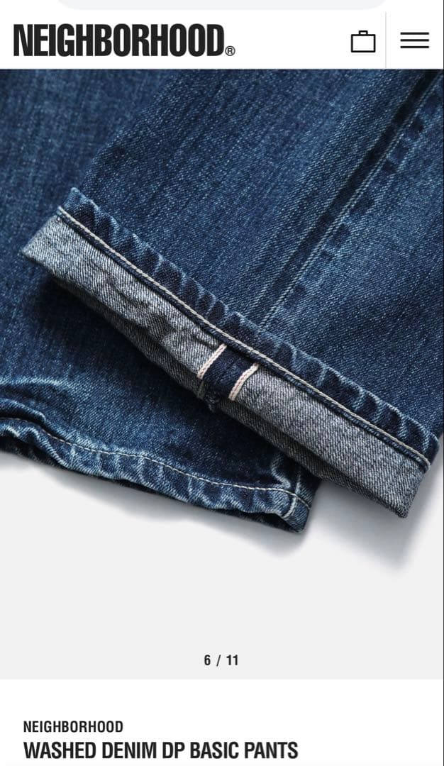 パンツ NEIGHBORHOOD WASHED DENIM DP BASIC PANTS
