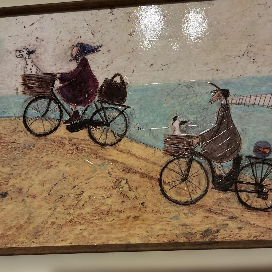 カズミ　自転車と風景の絵画　サムトフト