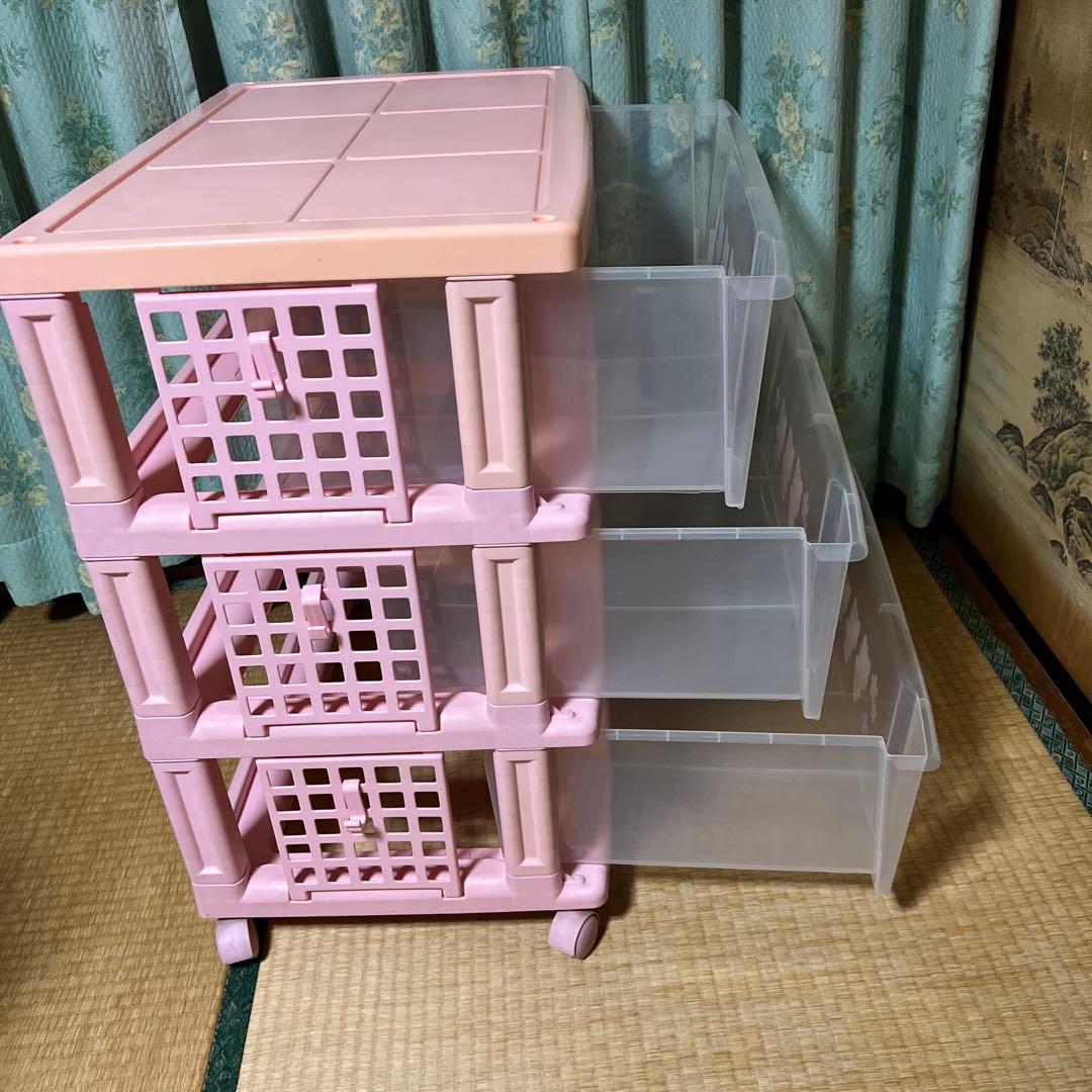 里佳⭐︎サンリオハローキティ　エンジェル　3段収納ケース　衣装ケース　ピンク