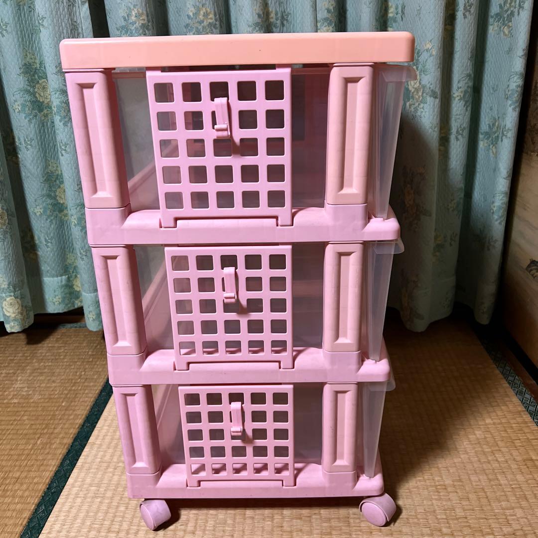 里佳⭐︎サンリオハローキティ　エンジェル　3段収納ケース　衣装ケース　ピンク