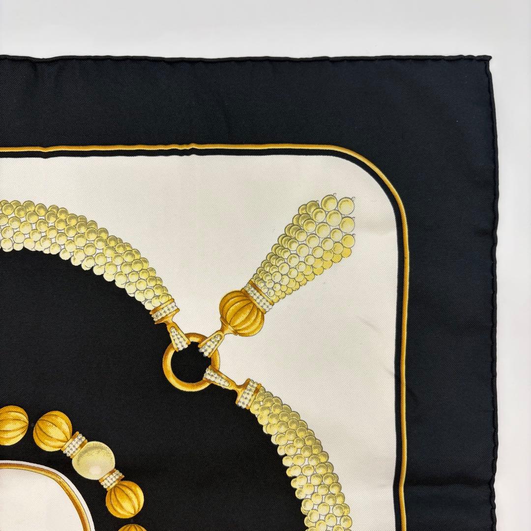 ♡美品♡ カルティエ Cartier スカーフ 宝石柄 大判　ブラック