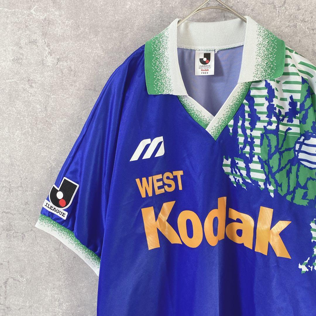 Jリーグオールスターサッカー初期ユニフォームKodak ウエスト青フリーサイズ