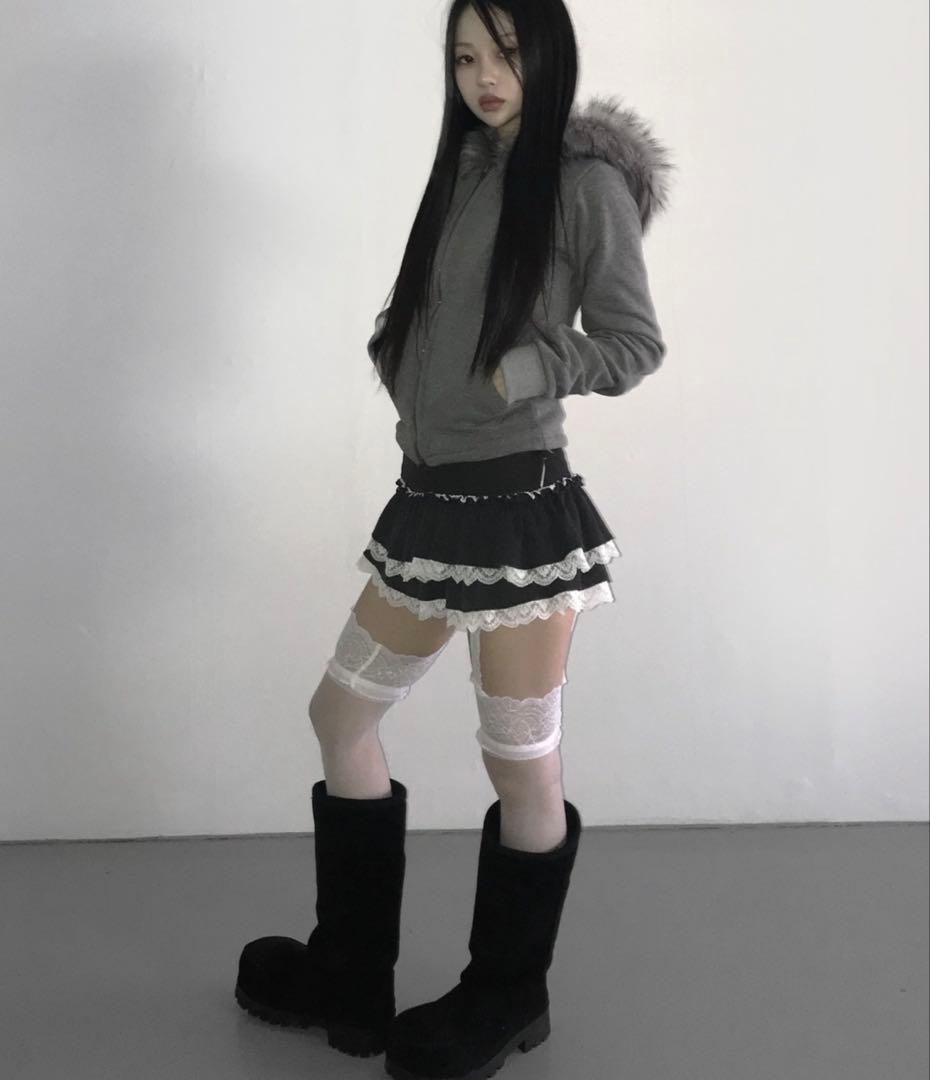 トップス theairtown final fur zip-up