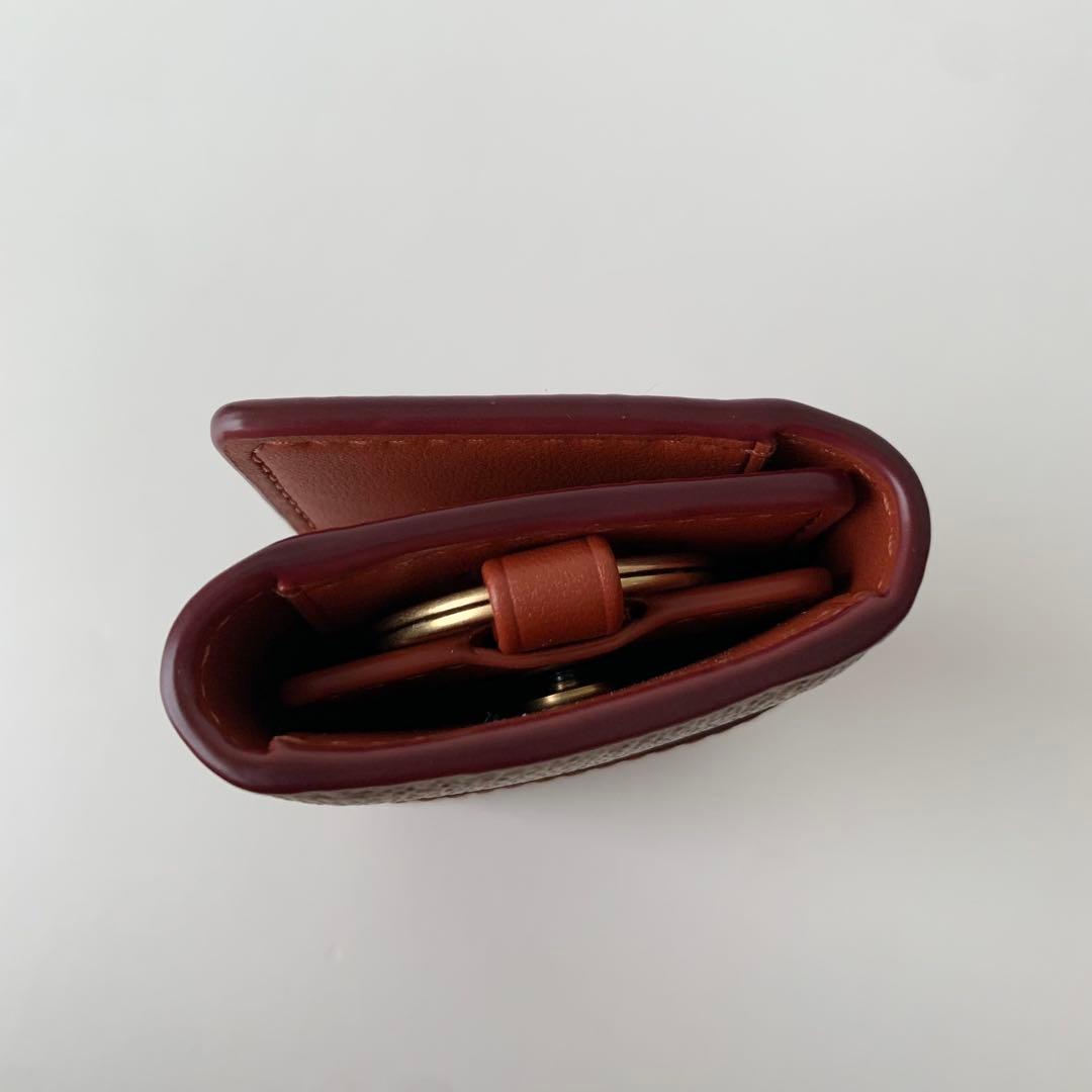 【COACH】コーチ　キーケース　6連　キーリング　ベージュ　シグネチャー　茶色