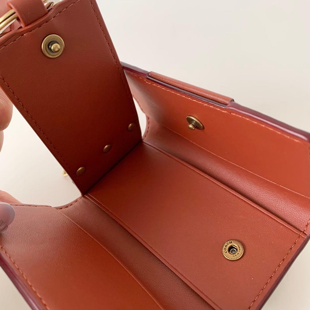 【COACH】コーチ　キーケース　6連　キーリング　ベージュ　シグネチャー　茶色