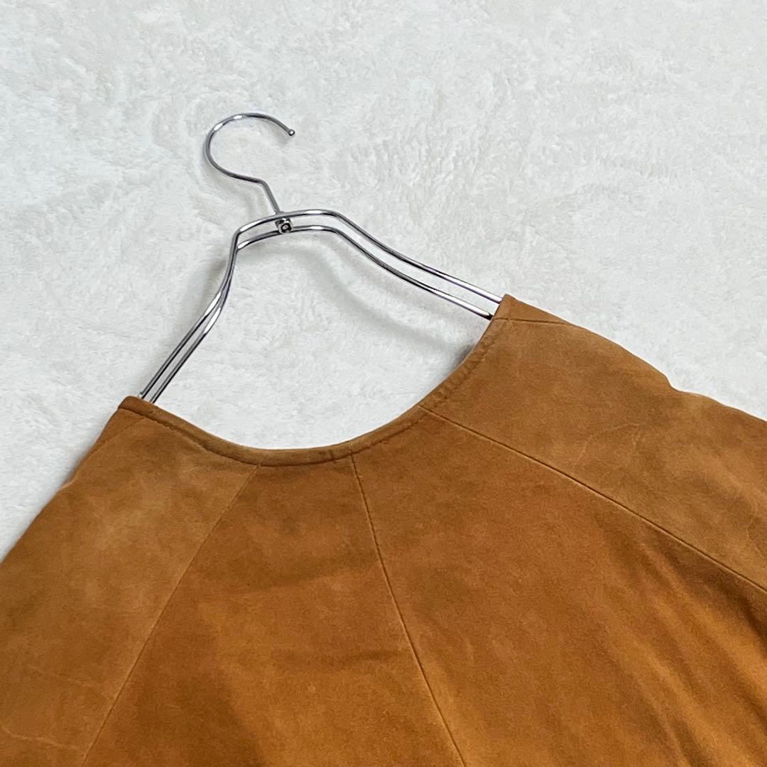 美品『Pensée パンセ』ウエスタンポンチョ スエード山羊革 フリンジケープ
