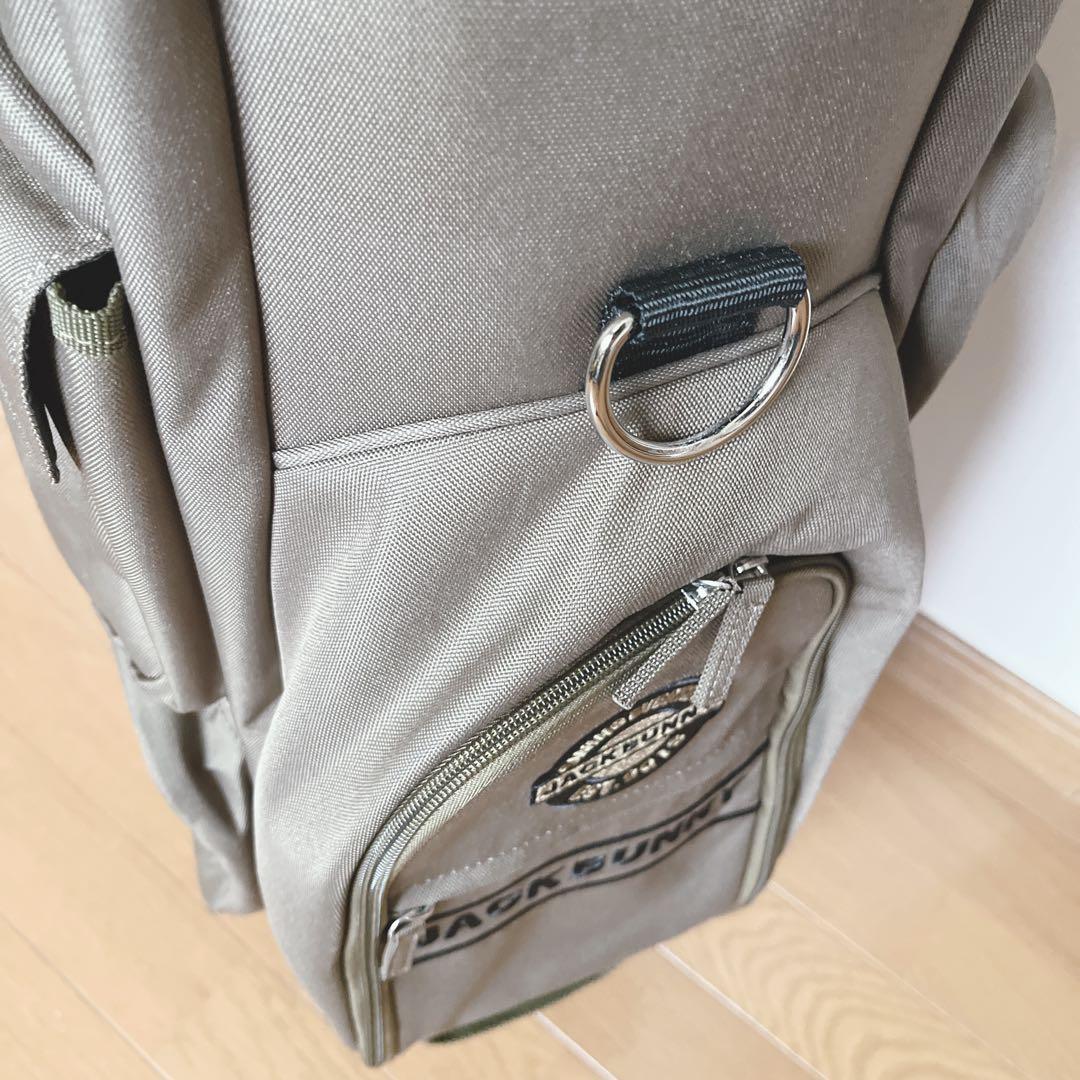 K304 JACK BUNNEY キャディバッグ カーキー色 フード ベルト無し