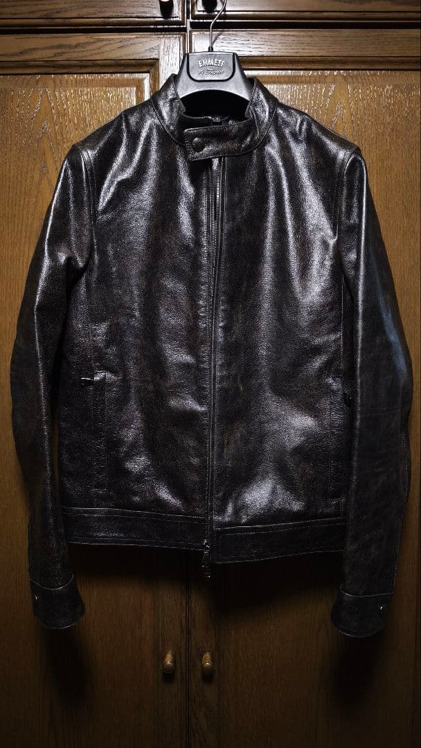 新品 EMMETI \"JURI\" 茶芯 カーフスキン　ユリ　ヴィンテージ加工　M