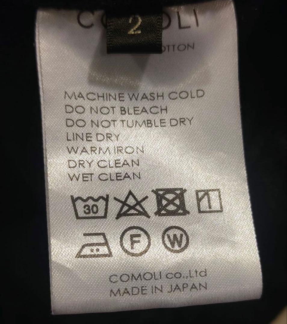 comoli 25ss ブラックデニムジャケット サイズ2 B01-01001