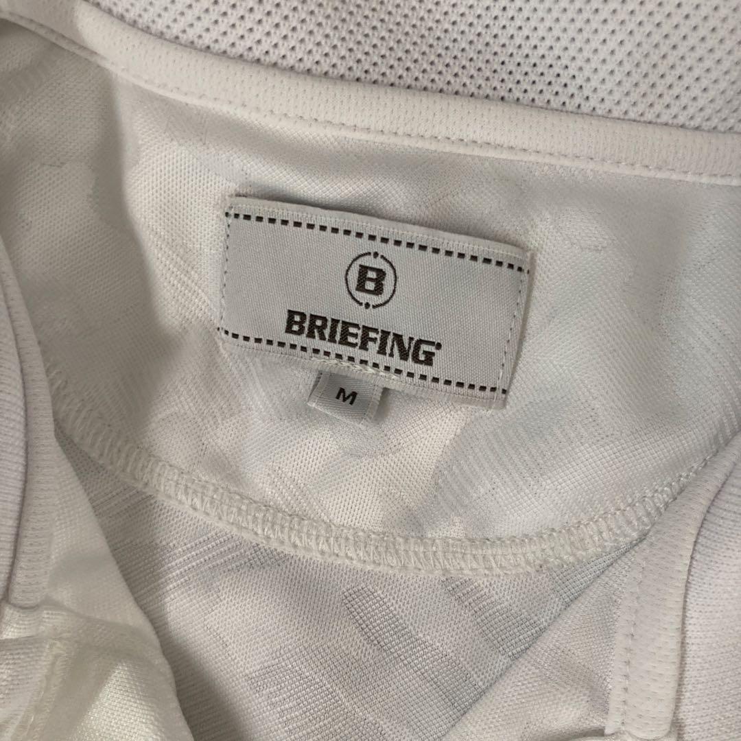 BRIEFING ポロシャツ　カモ柄　白　Mサイズ　美品
